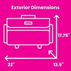 Everything Mary 4 Wheels Collapsible Deluxe Sewing Machine Storage Case  Black -