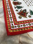 Vintage Kolf Holiday Christmas Red White Napkin  Placemat Square Angel Folk Art