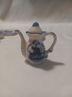 Vintage Delft Blue Miniature Tea For Two Set Hand Painted Holland Windmill