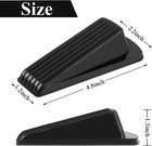 4 Pack Door Stoppers Stop Bottom Door Rubber Stay Wedge Sturdy Floor 1 2  Tall