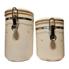 Corelle English Breakfast Canister Set Of 2 Vintage