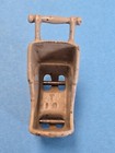 Antique Kilgore Cast Iron Baby Stroller Carriage Buggy  Dollhouse Miniature Pram