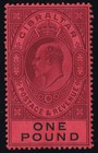 Gibraltar Sc 64 Sg 64   1 Kevii Purple   Black On Red Mh  mm  With Brandon Cert