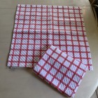 Nwot Nina Campbell Home Set Of 2 King Euro Shams White Red Plaid Quilted Cotton
