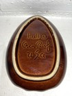 Vintage Hull Pottery Spoon Rest Holder Brown Drip Glaze Mid Century Modern Usa