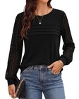 Btfbm Women s Long Sleeve Shirts Dressy Lace Fall Tops 2026 Trendy Business C   