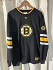 Vintage Lee Sport Stitched Jersey Boston Bruins Mens Large Black Yellow Nhl Y2k