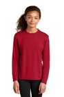 Sport-tek Yst350ls Youth Long Sleeve Performance Moisture Wicking Gym T-shirt