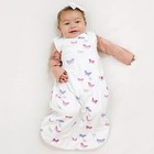 Woolino Merino Wool And Organic Cotton Baby Sleeping Bag - 4 Season Butterfly 