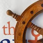 12  Wood Ship Wheel   Nautical Themed Wall Decor   Small Wooden Captain Helm