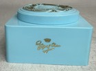 Vintage White Shoulders Evyan 950s Blue Powder Box W powder Blue Puff