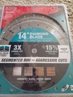 New Makita 14  Segmented Rim Diamond Blade 3 Pack For General Purpose B-69646