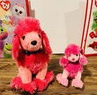 Ty Beanie Baby   Buddy Parfum The Pink Poodle  Set Of 2  Excellent Plush  