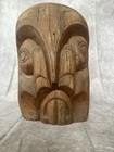 Nw Native Cedar Carved Mask  Vintage Large  See Pics   Unsigned Old