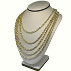 10k Yellow Gold 5mm Diamond Cut Rope Chain Link Necklace Mens Womens 18 -26 