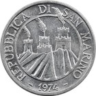 San Marino - 5 Lire - 1974 - Aunc - Hedgehog