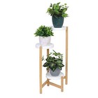  3-tier Bamboo Plant Stand  Nordic Style Potted Flower Display Shelf Holder 