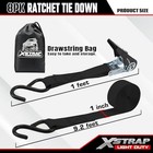  Ratchet Tie Down Straps 8pk 1   X 10 Ft - 900 Lb Break 8pk 1inchx10ft Black