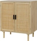 Sideboard Buffet Cabinet  Kitchen Storage Sideboard With Rattan Decorated Doo   