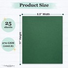 Colorplan Forest Dark Green Cardstock Paper  25 Sheets  8 5x11 