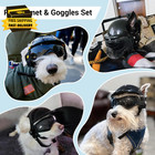 Dog Helmet And Goggles For Small Dogs - Pet Goggles Pet Motorcycle   Black