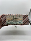 Vintage Wooden Toy Ship Boat Japan Original Box Toy Battleship Italy     20