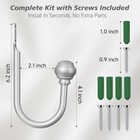 Hion Curtain Holdbacks Silver 2pcs  Curtain Tiebacks Wall Mounted Curtain Hoo   