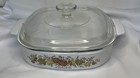Vtg Corning Ware Spice Of Life A-8-b L echalote 8 X 8 X 1 3 4  W Pyrex Lid 