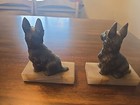 Vintage 30 s Deco Age Scotty Dog Bookends Metal Scottish Terrier