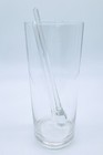 Vtg Glass Martini Pitcher For 2 W  2 Swizzle Stirrer Sticks Mcm Barware Retro