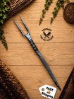 Custom Handmade Medieval Cutlery Set Viking Utensils W  Leather Cover 4-pcs Set