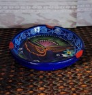 Handmade Talavera Mexican Folk Art Pottery Dish   Ash Tray W Love Bird Motif 