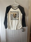 Nhl White   Black Raglan Tee With Team Crest