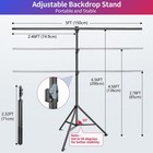 Black White Backdrop Screen With Stand Kit 5x6 5ft For Photo Video Studio  2-in-