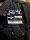 Avenged Sevenfold A7x Black Denim Vest Nwot Medium 2013 Rare Htf Oop Hard Rock