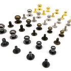 10pcs Solid Brass Round Head Stud Screwback Leather Bag Chicago Screw Nail Rivet
