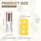 6 Pcs Glass Roller Bottles  5ml 0 17oz Essential Oil Bottle  Transparent