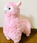 Alpaca Stuffed Animal Jumbo Size Pink Color With Tag Plush Toy Japan New