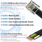2-pack 6 Inch Black Rj12 6p6c Straight Wired Phone Line Cord Made In Usa
