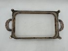 Vtg Silverplate Silver Plate Loaf Pan Holder Ornate Feet   Handles Filigree An26