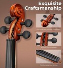 Vangoa 4 4 Violin Full Size Beginner Set Acoustic Spruce Violin Fiddle Kit