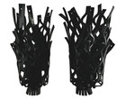 Set Of 6pcs Genuine Leather Pool Table Pocket Net Replacement Black