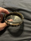 Vintage Tropicana Hotel Casino Glass Ashtray Black   Gold - Las Vegas  Nevada
