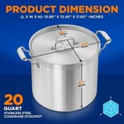 Nutrichef 20 Quart Stainless Steel Stockpot Set - Ergonomic  Non-allergic