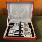 12  soviet ussr Silver Plated Spoons Collection           5   50   W box  brand New     