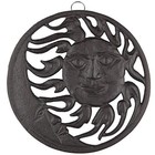 Gasar    Cast Iron Trivet  Metal Trivet  Sun   Moon Design  Rubber Feet  8 Inches