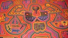 Mid Century 1960 s Kuna Mola Art Textile Panel Panama Indian San Blas Native Men
