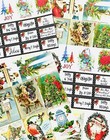 Christmas Cards Lot Of 50  Vintage Themed Xmas Cards For Christmas Crafts   xb22