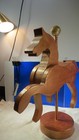 Vintage Primitive Wooden Folk Art  Hand Made Carousel Horse Size 18  Tall
