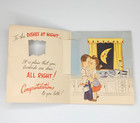 Vintage Wedding Anniversary Greeting Card Kissing Couple Slider Card 1940s